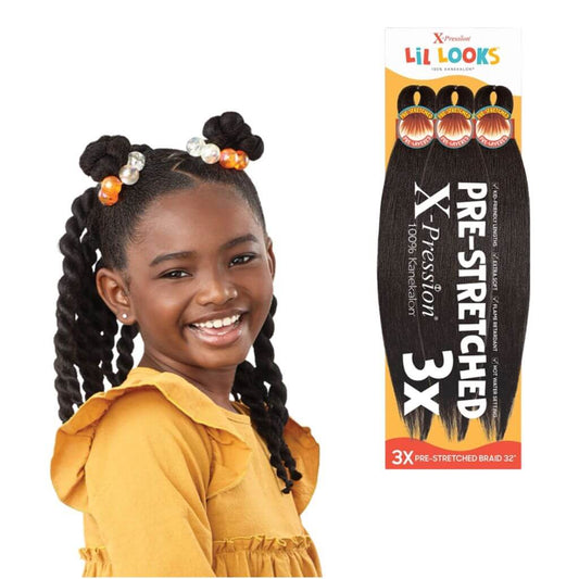 X-Pression Lil Looks Pre-Stretched Braid 32" 3X | Miami Beauty Supply