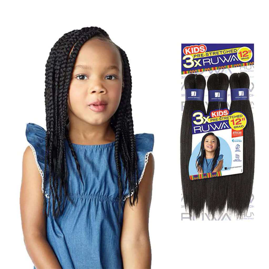 Sensationnel Ruwa 3X Pre-stretched Kids Braid 12" | Miami Beauty Supply